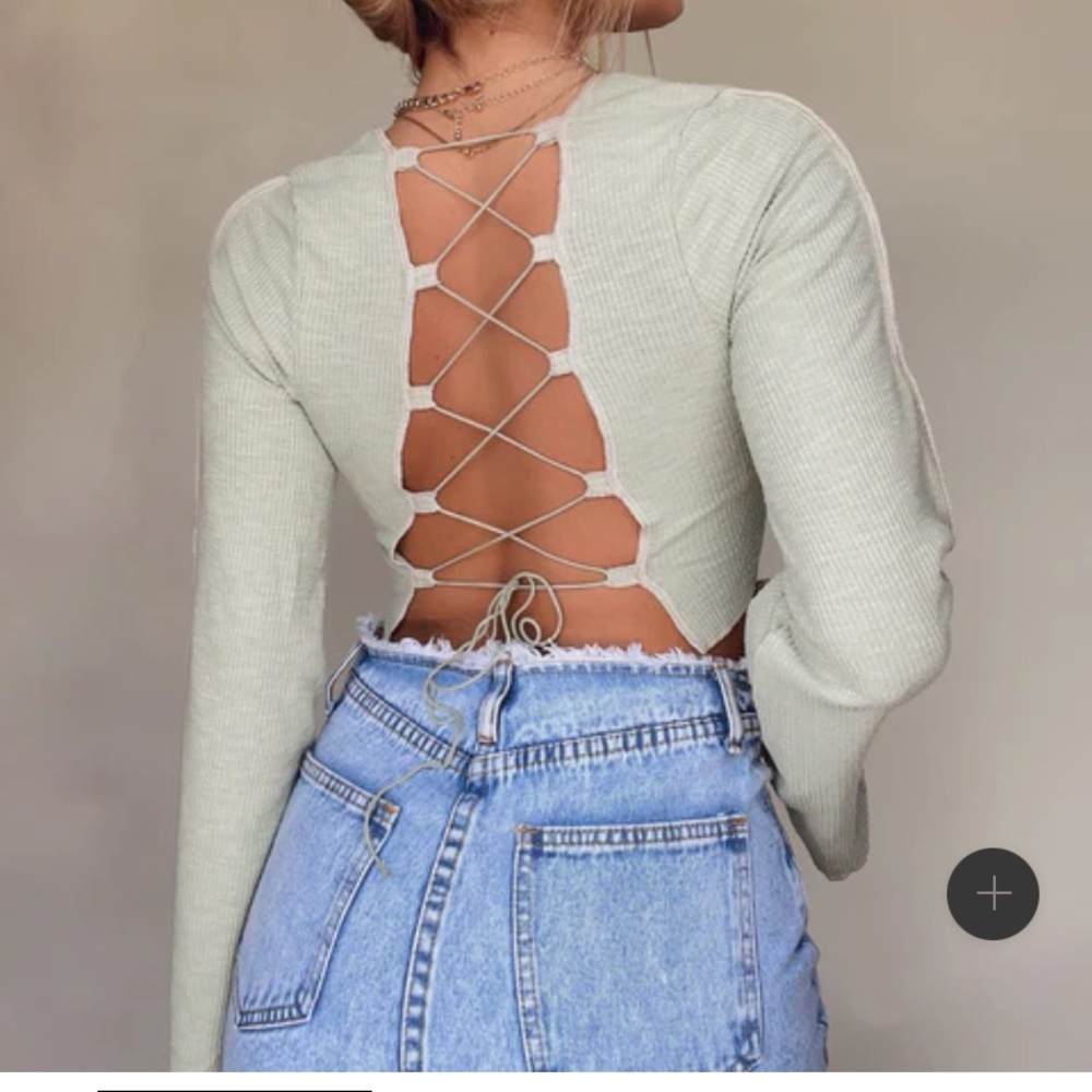 Grab Drinks Sage Top